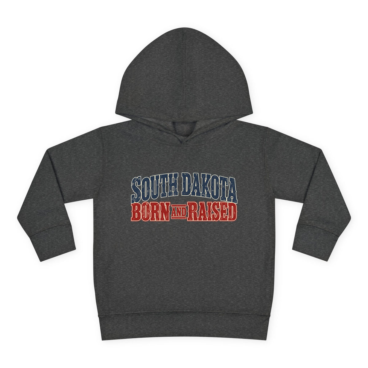 South Dakota Born and Raised Old-School Souvenir Unisex Toddler Pullover Fleece Hoodie