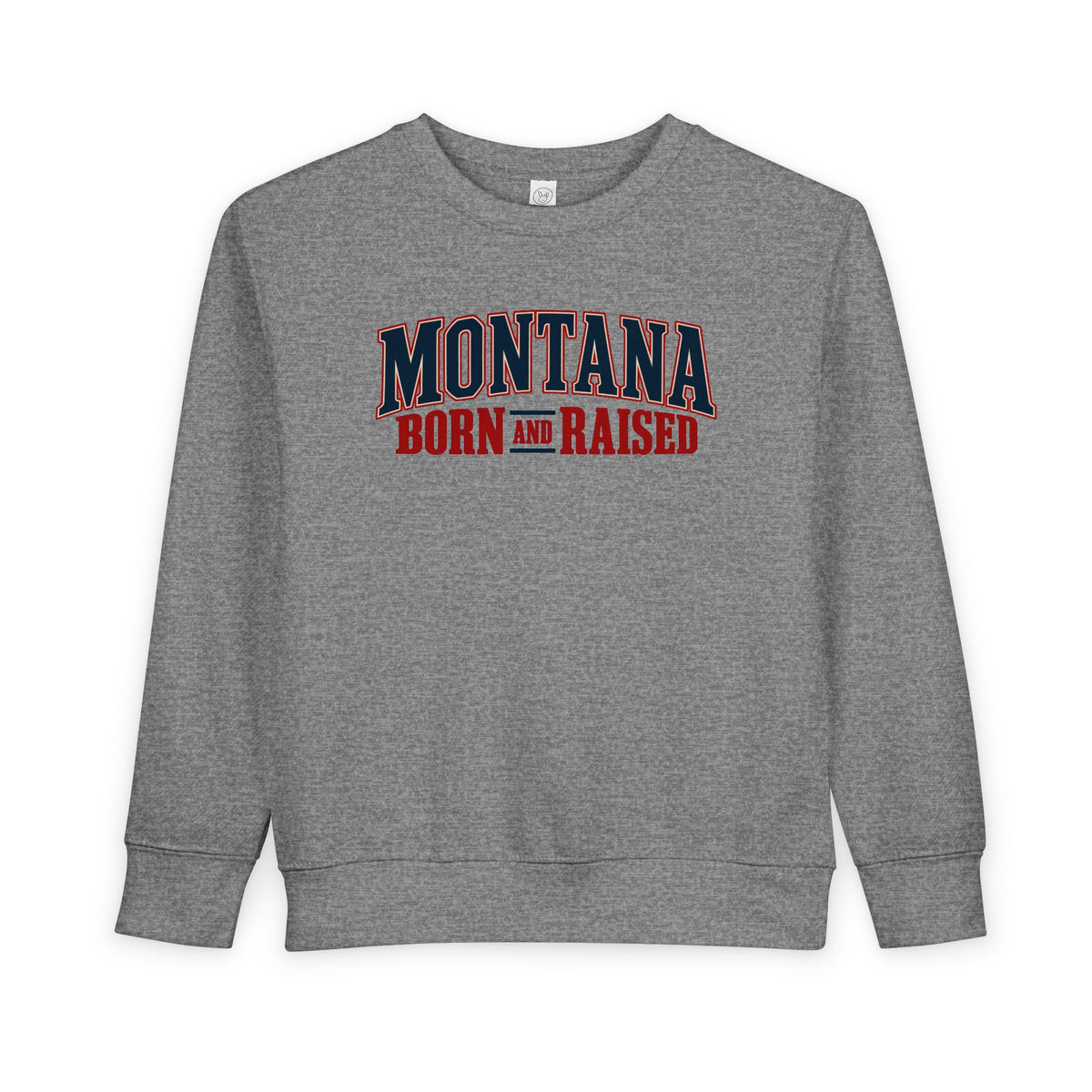 Montana Born and Raised Premium Vintage Fashion Unisex Toddler Sweatshirt Graphic