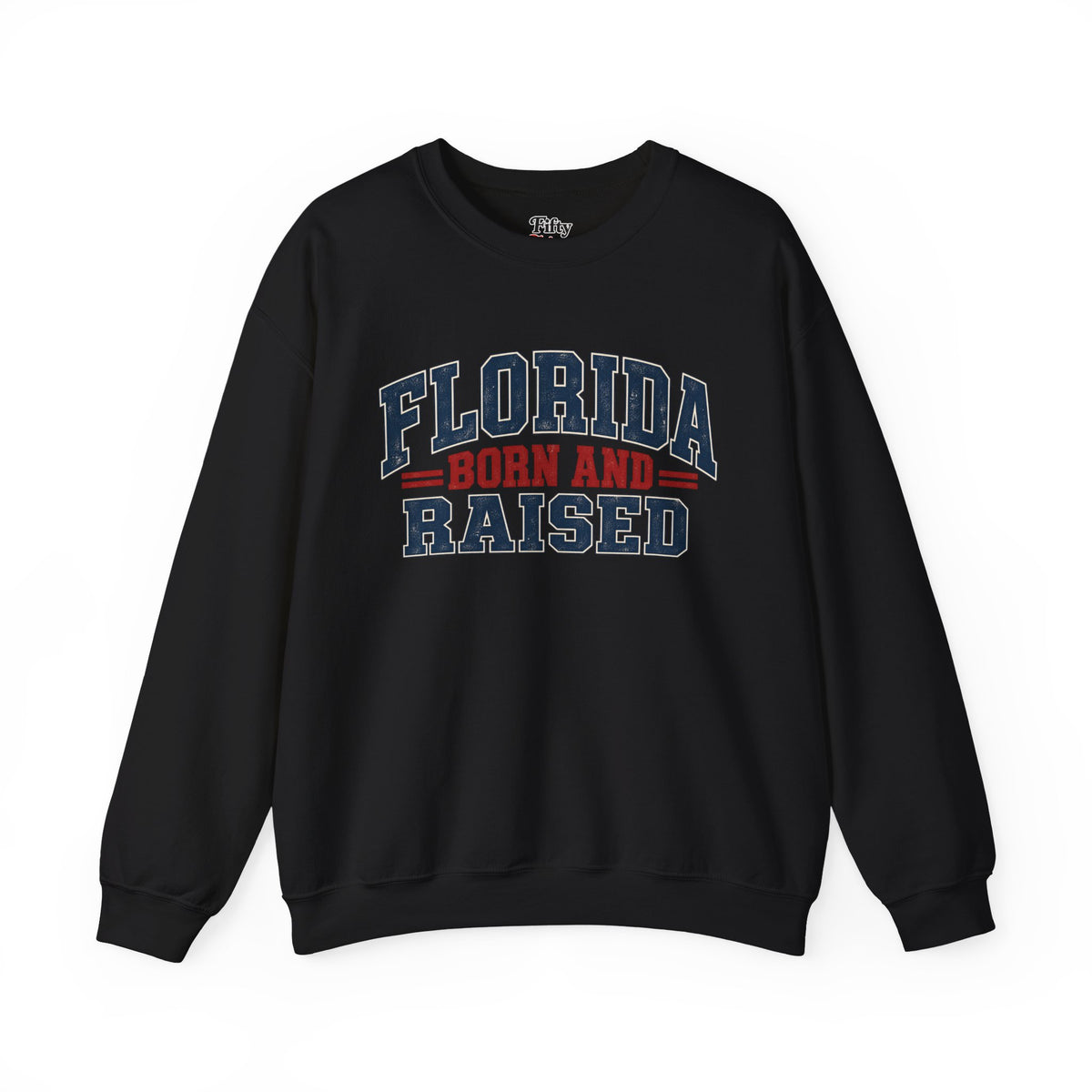 Florida Born and Raised Rustic Americana Unisex Sweatshirt Graphic