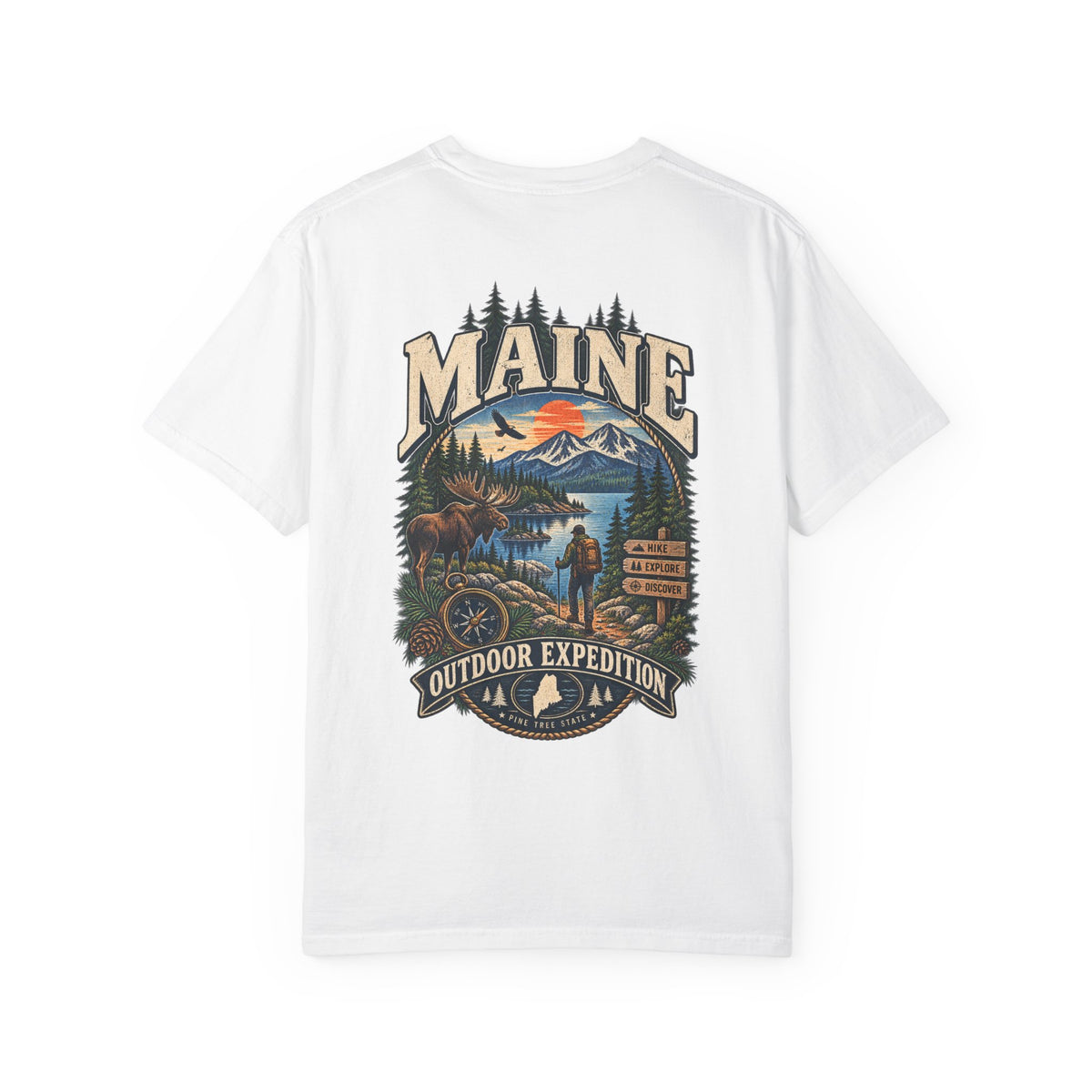 Maine Outdoor Expedition Unisex Comfort Color 1717 Streetwear Graphic Tee