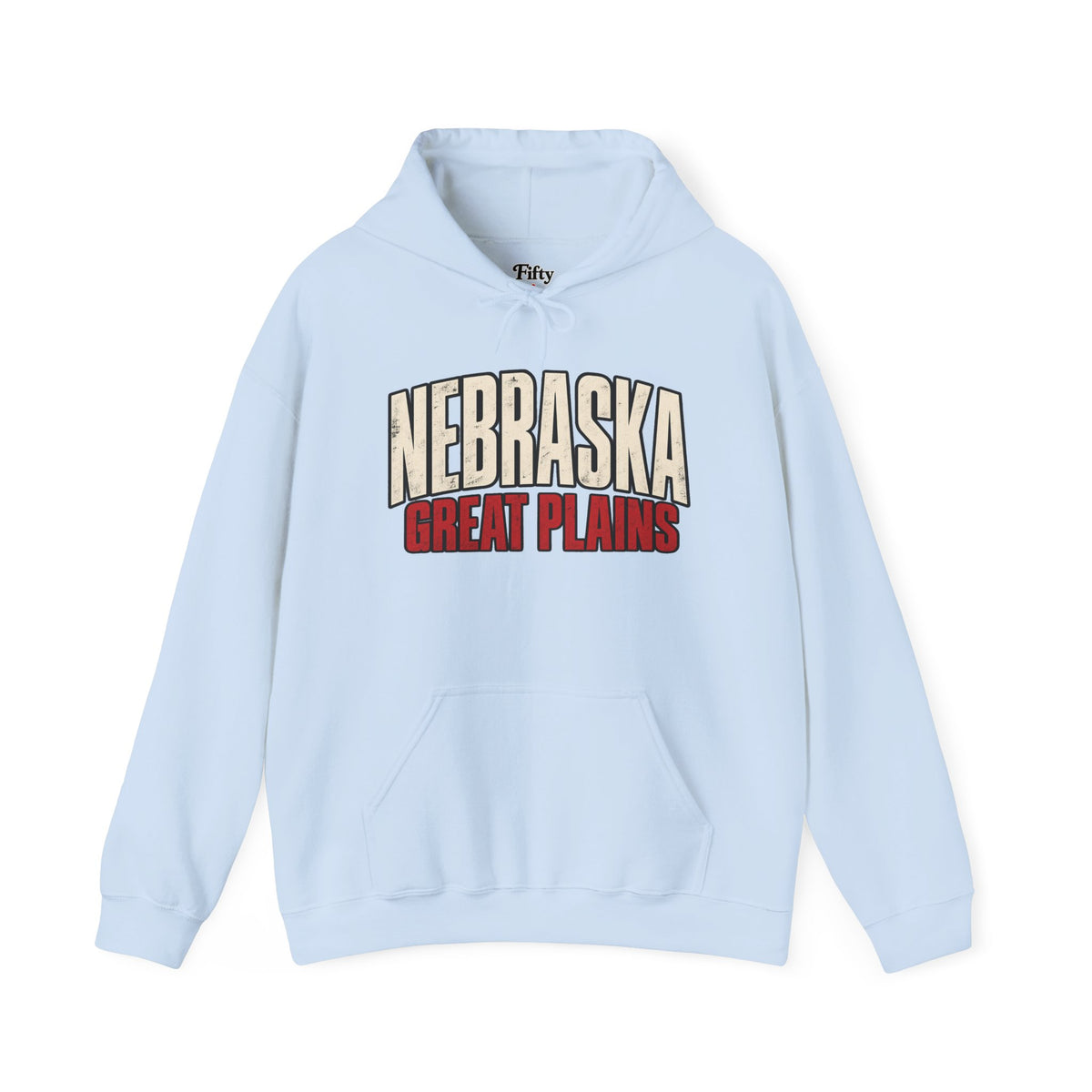Nebraska Great Plains Unisex Hoodie State Name Graphic