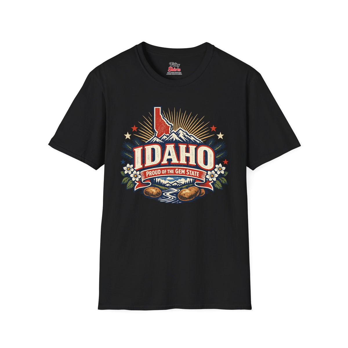 Idaho State Pride Unisex Softstyle T Shirt State Pride Graphic Tee Collections FS03