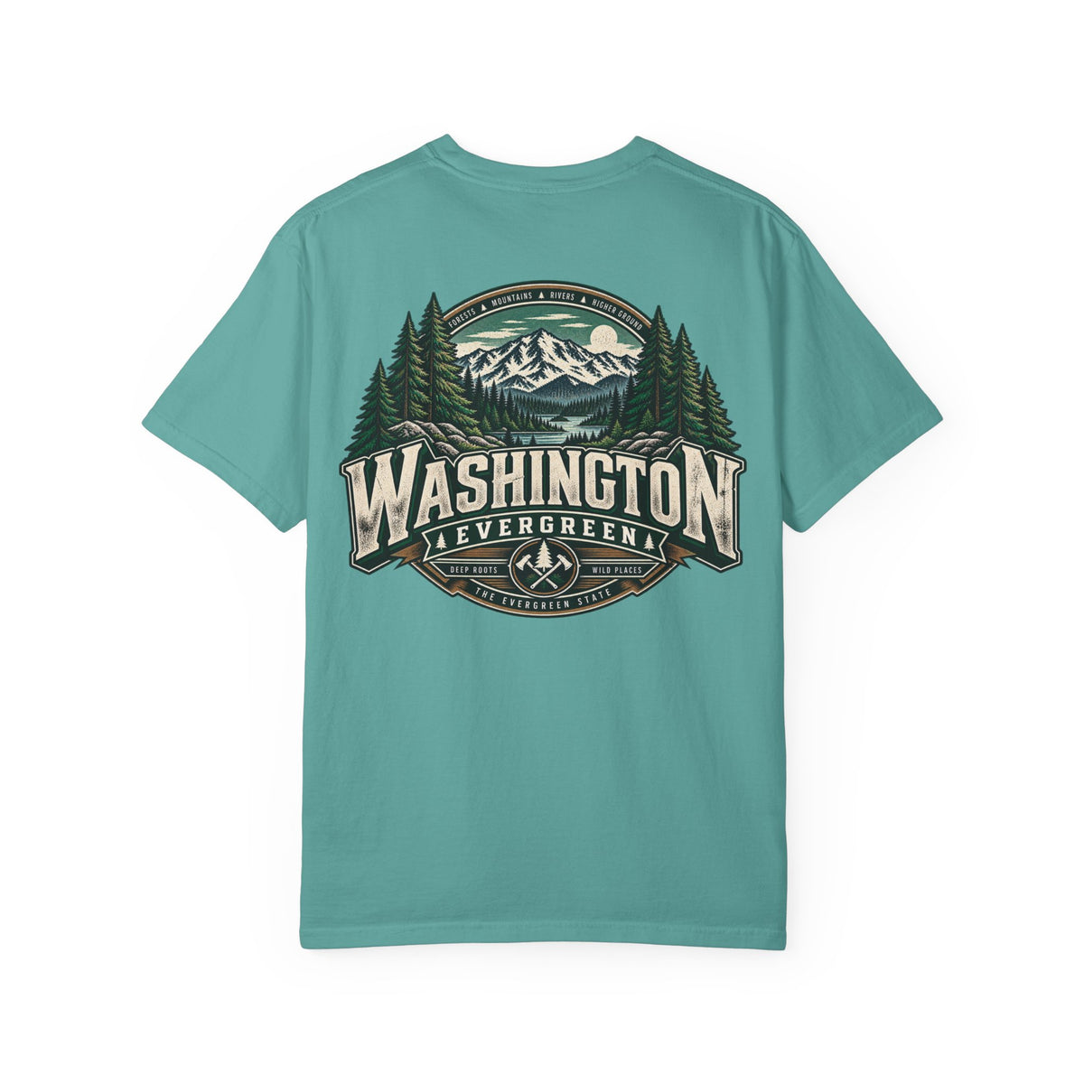 Washington Evergreen Unisex Comfort Color 1717 Streetwear Graphic Tee