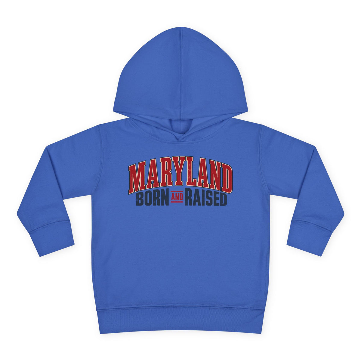 Maryland Born and Raised Timeless Heritage Unisex Toddler Pullover Fleece Hoodie