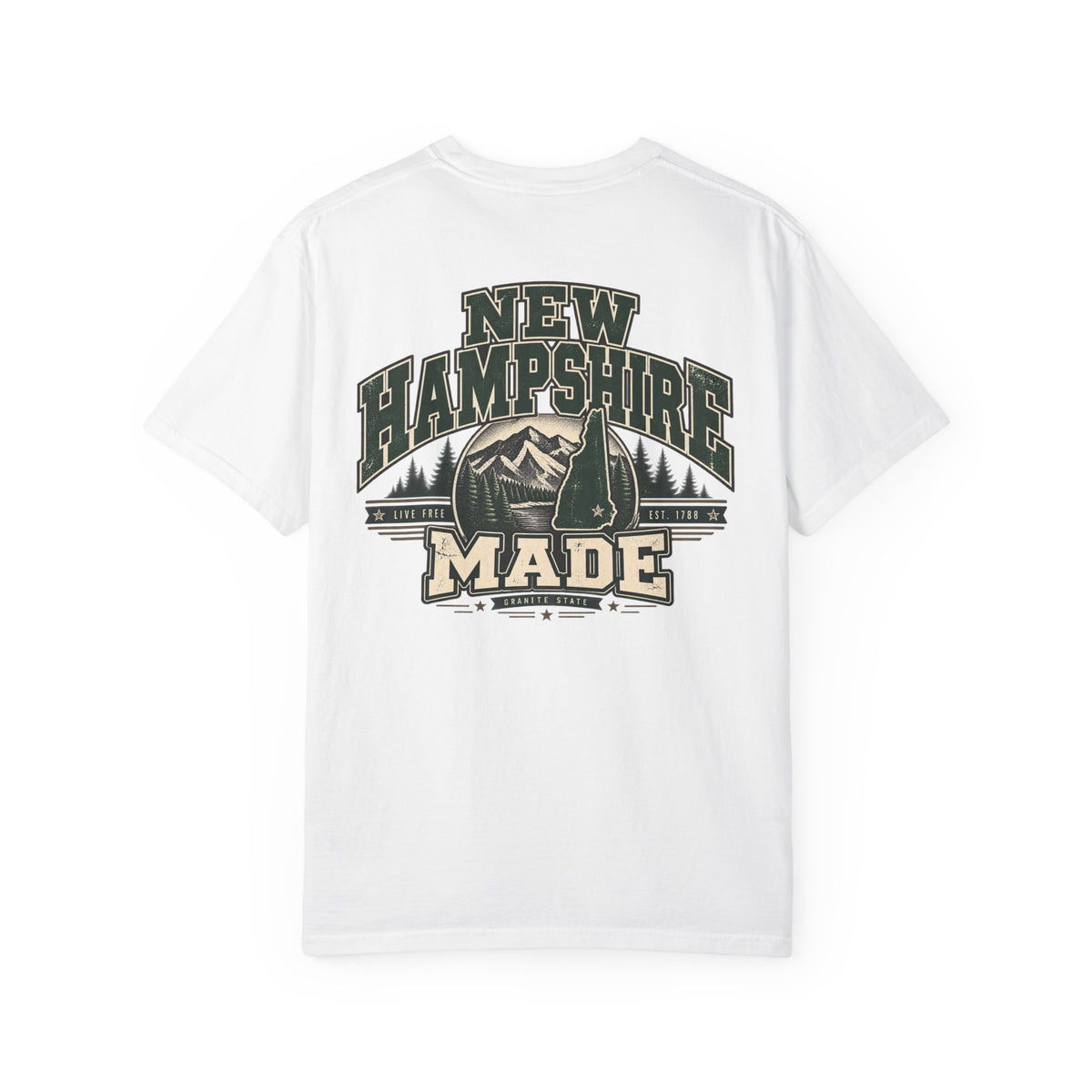 New Hampshire Made Unisex Comfort Color 1717 Streetwear Graphic Tee