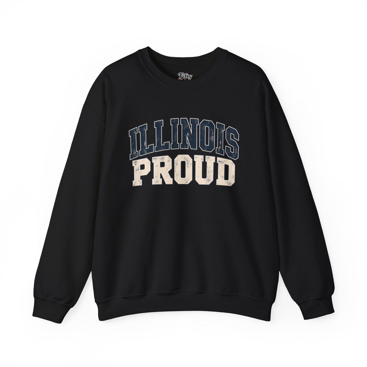 Illinois Proud Unisex Crewneck Sweatshirt State Name Graphic