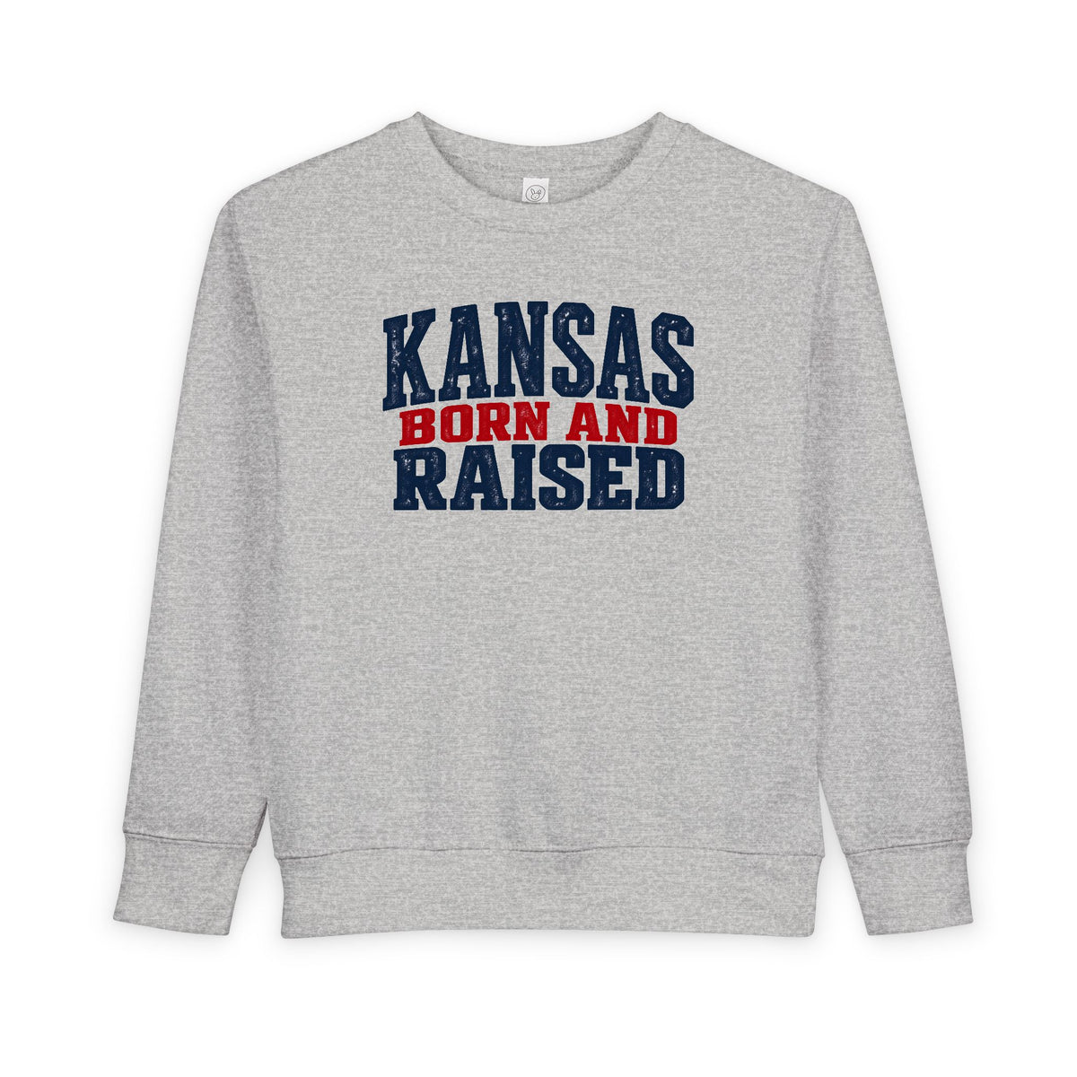 Kansas Born and Raised Classic Heritage Unisex Toddler Sweatshirt