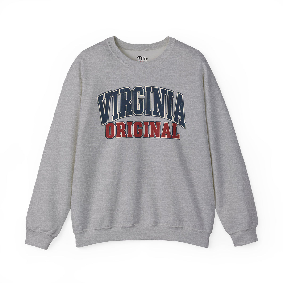Virginia Original Unisex Crewneck Sweatshirt State Name Graphic