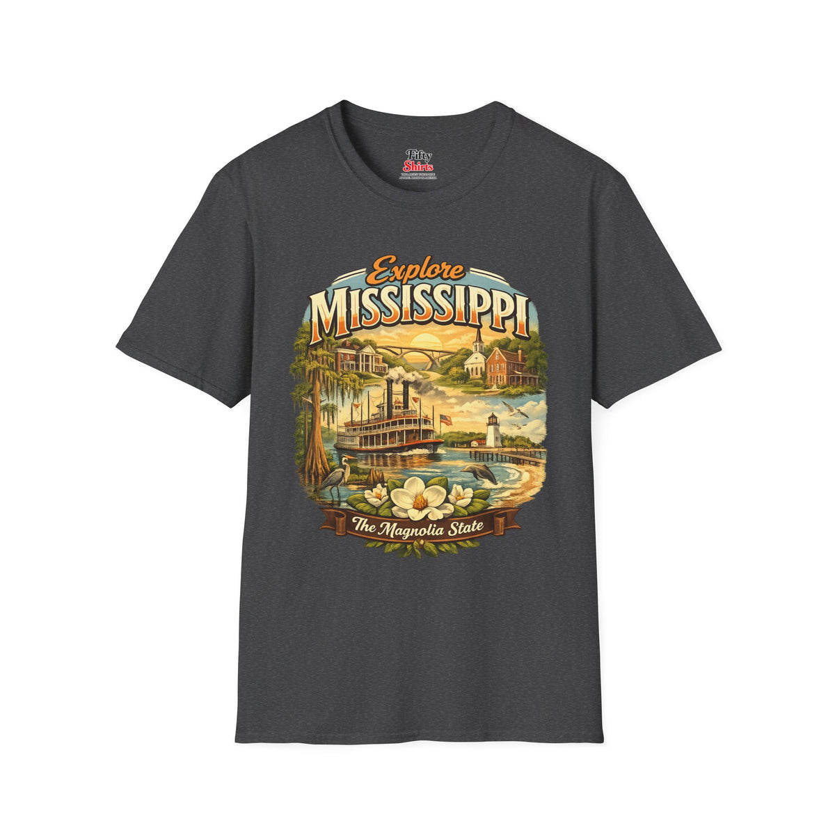 Explore Mississippi Unisex Softstyle T Shirt State Pride Graphic Tee Collections FS03
