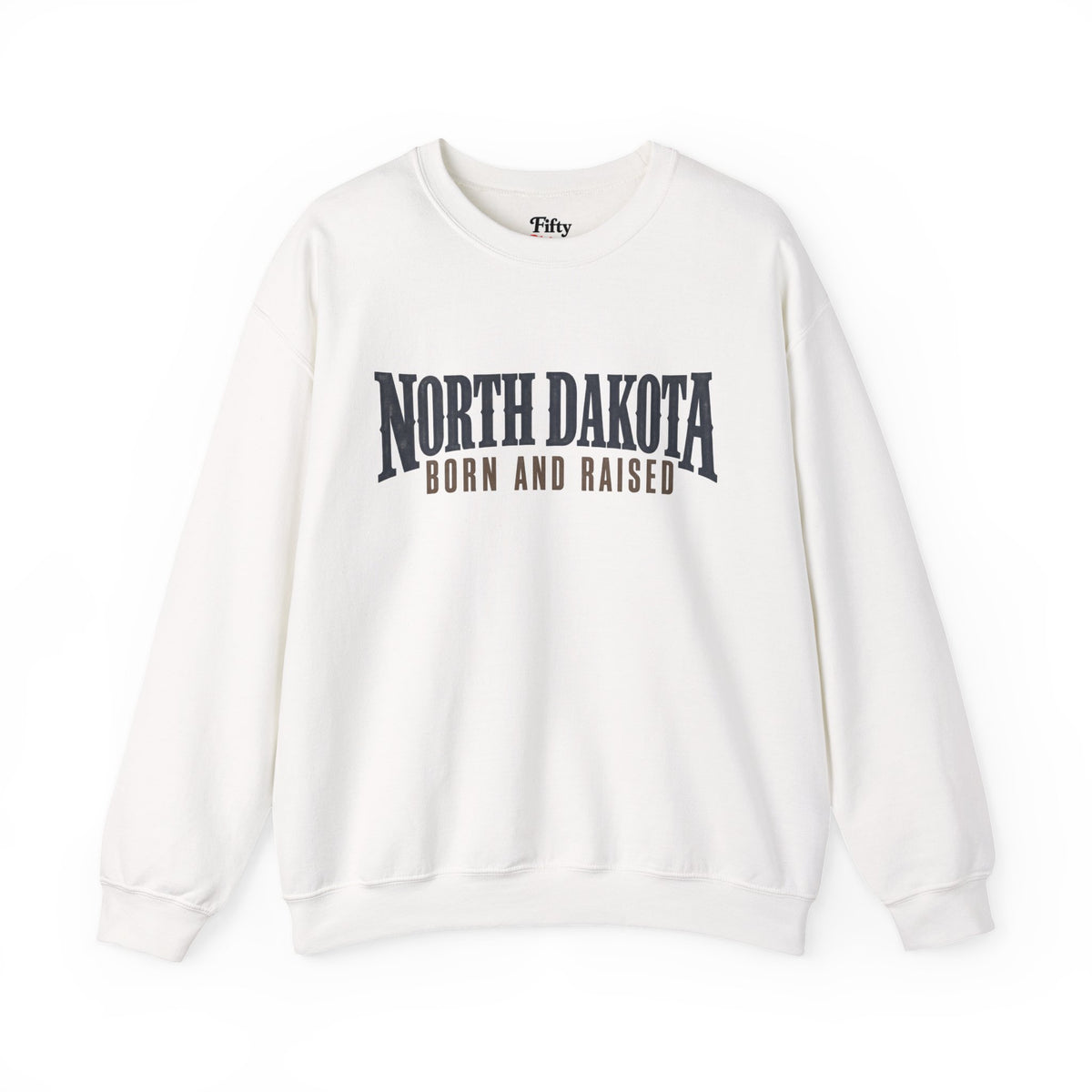 North Dakota Born and Raised Premium Heritage Unisex Sweatshirt Graphic