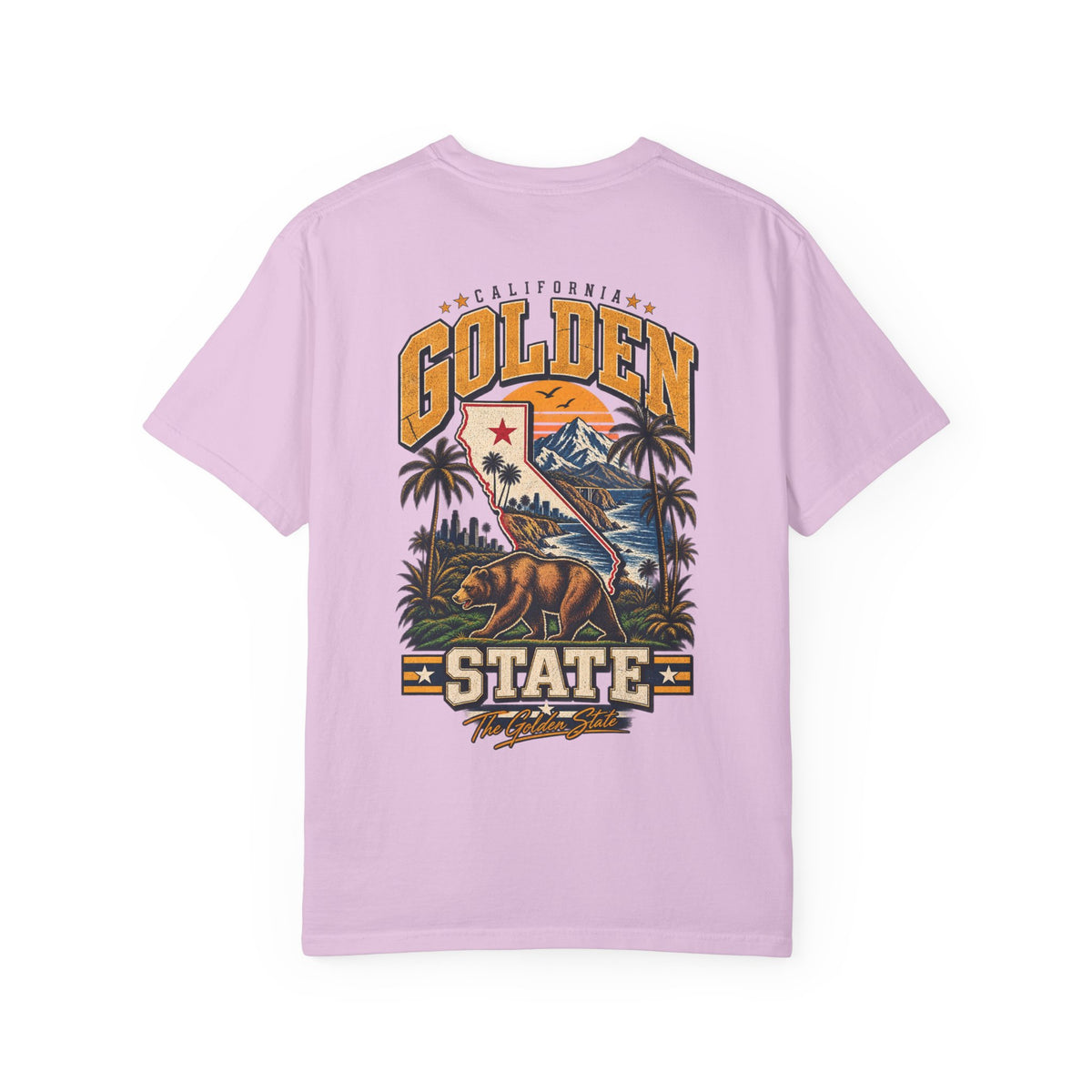 California Golden State Streetwear Unisex Comfort Color 1717 Streetwear Graphic Tee