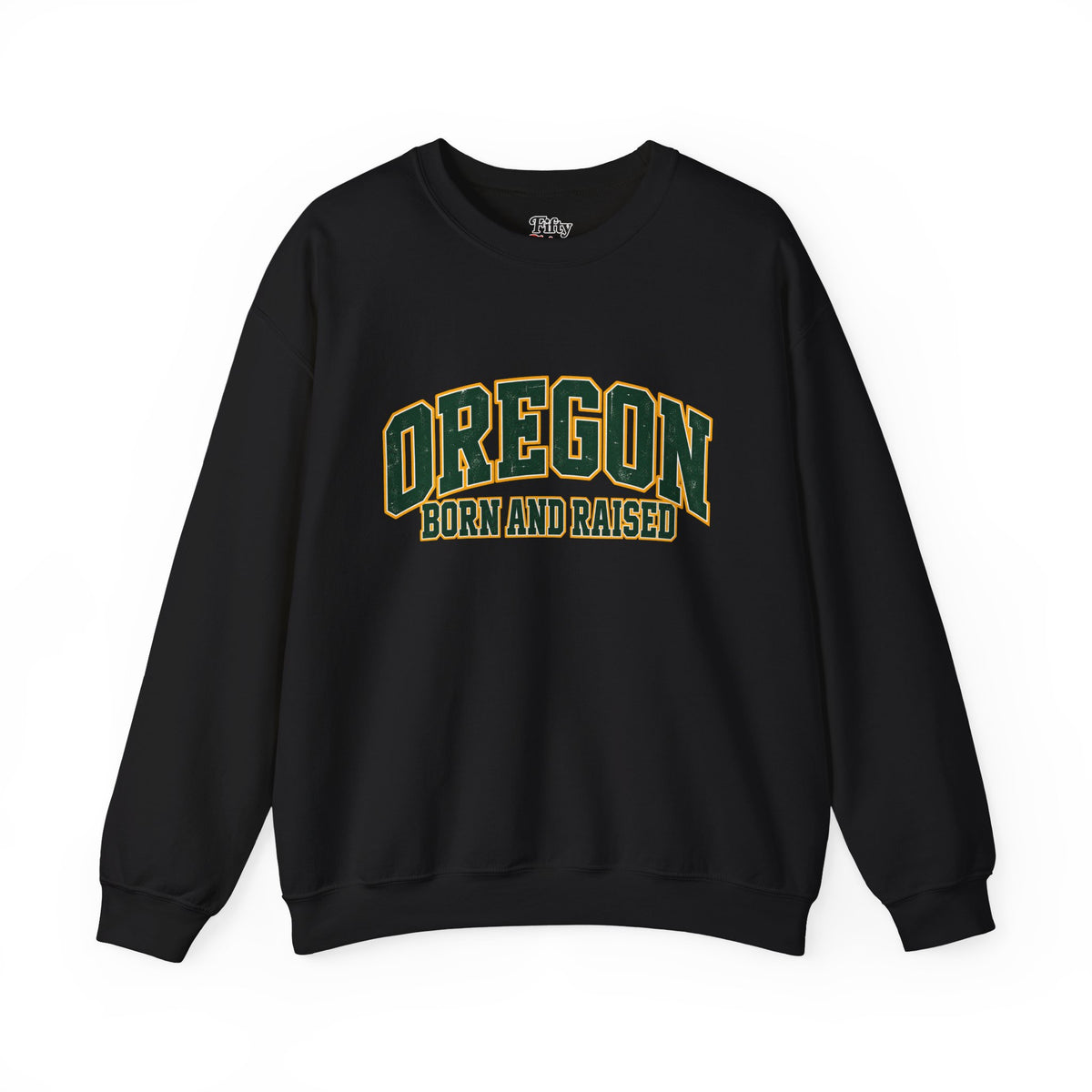 Oregon Born and Raised Old-School Athletic Unisex Sweatshirt Graphic