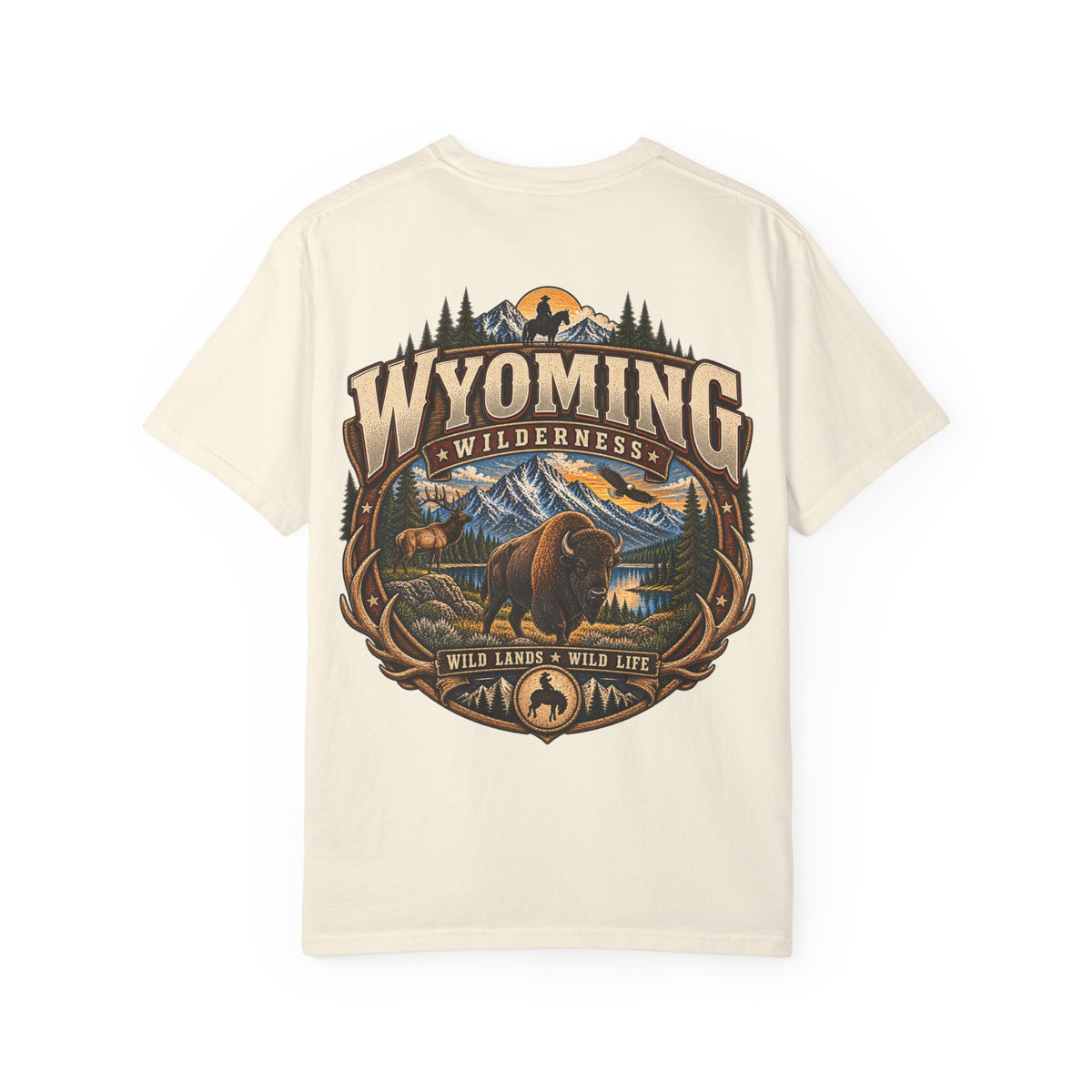 Wyoming Wildlife Unisex Comfort Color 1717 Streetwear Graphic Tee