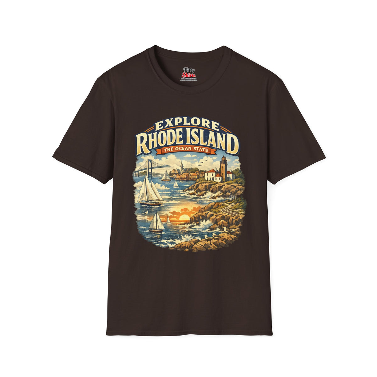 Rhode Island Explore Rhode Island Unisex Softstyle T Shirt State Pride Graphic Tee Collections FS03