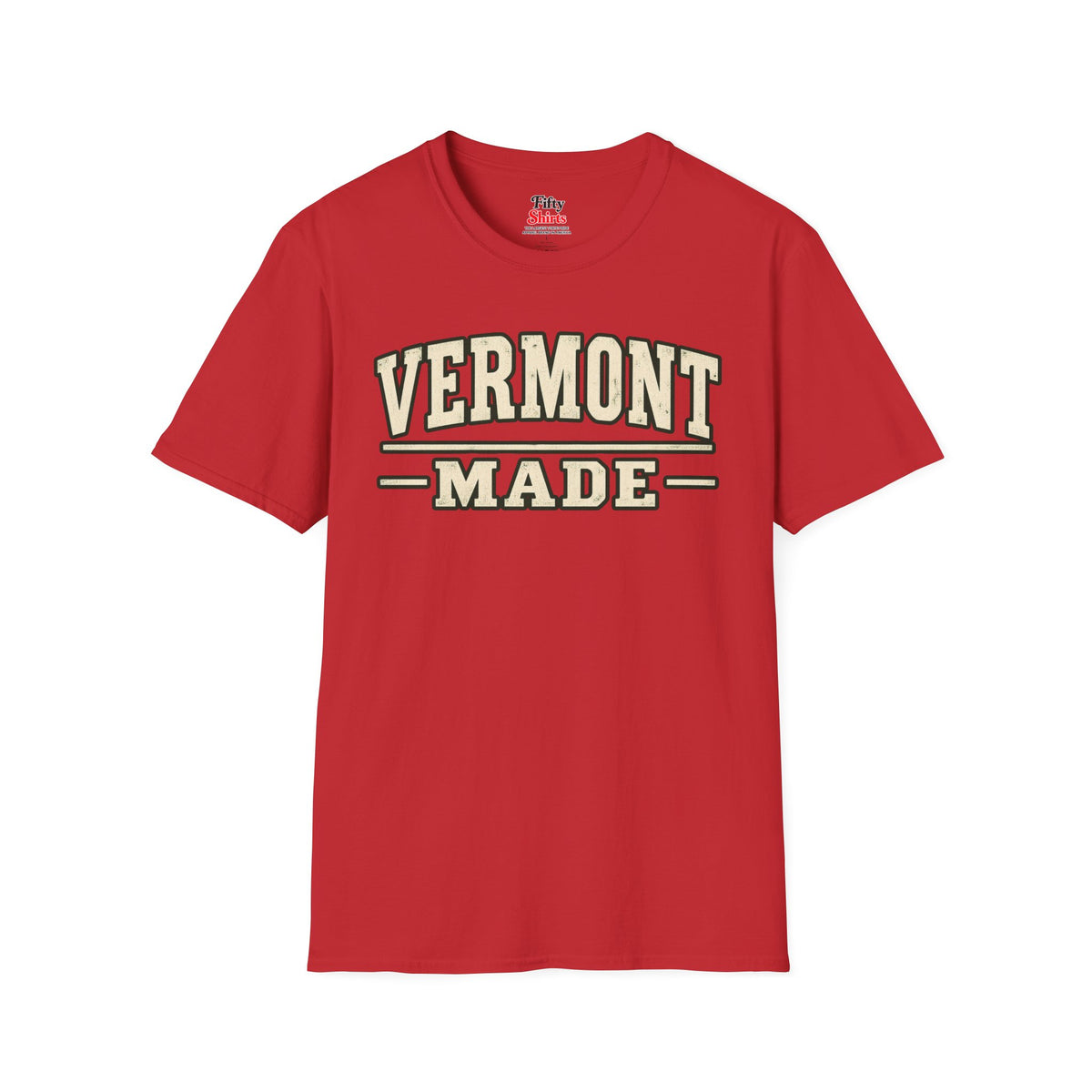 Vermont Made Unisex Softstyle T Shirt State Name Graphic Tee