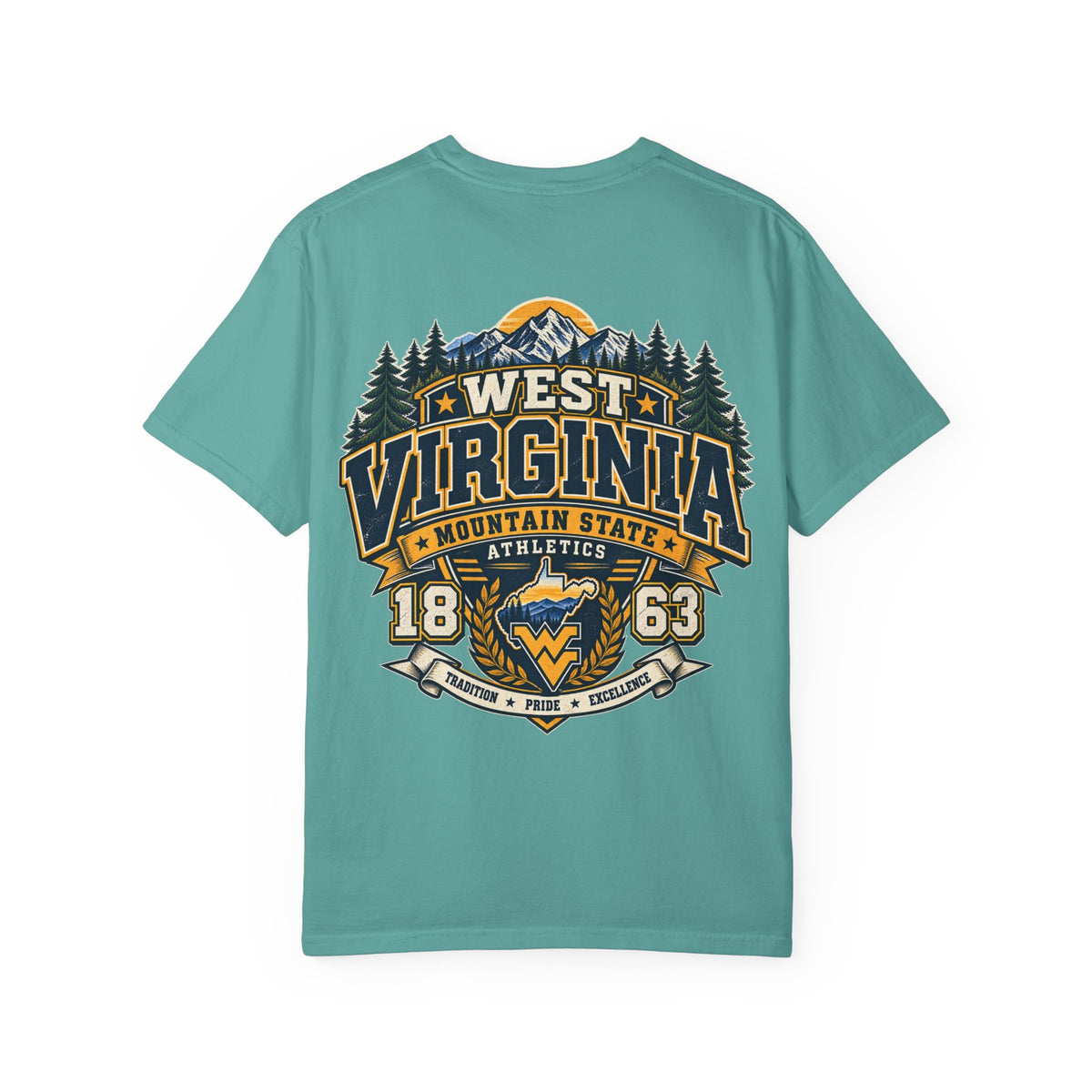West Virginia Mountain State Athletics Unisex Comfort Color 1717 Streetwear Graphic Tee