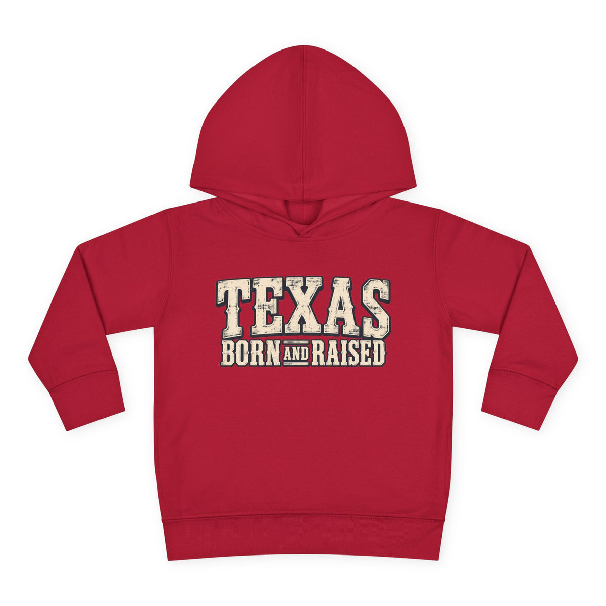 Texas Born and Raised Old-School Ranch Heritage Unisex Toddler Pullover Fleece Hoodie