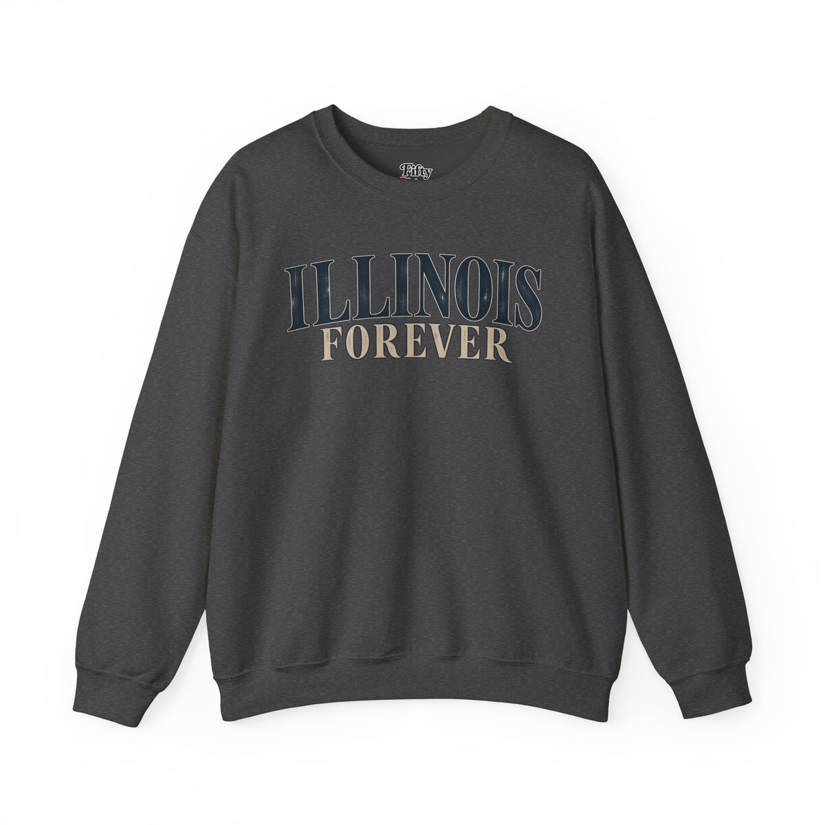 Illinois Forever Unisex Crewneck Sweatshirt State Name Graphic