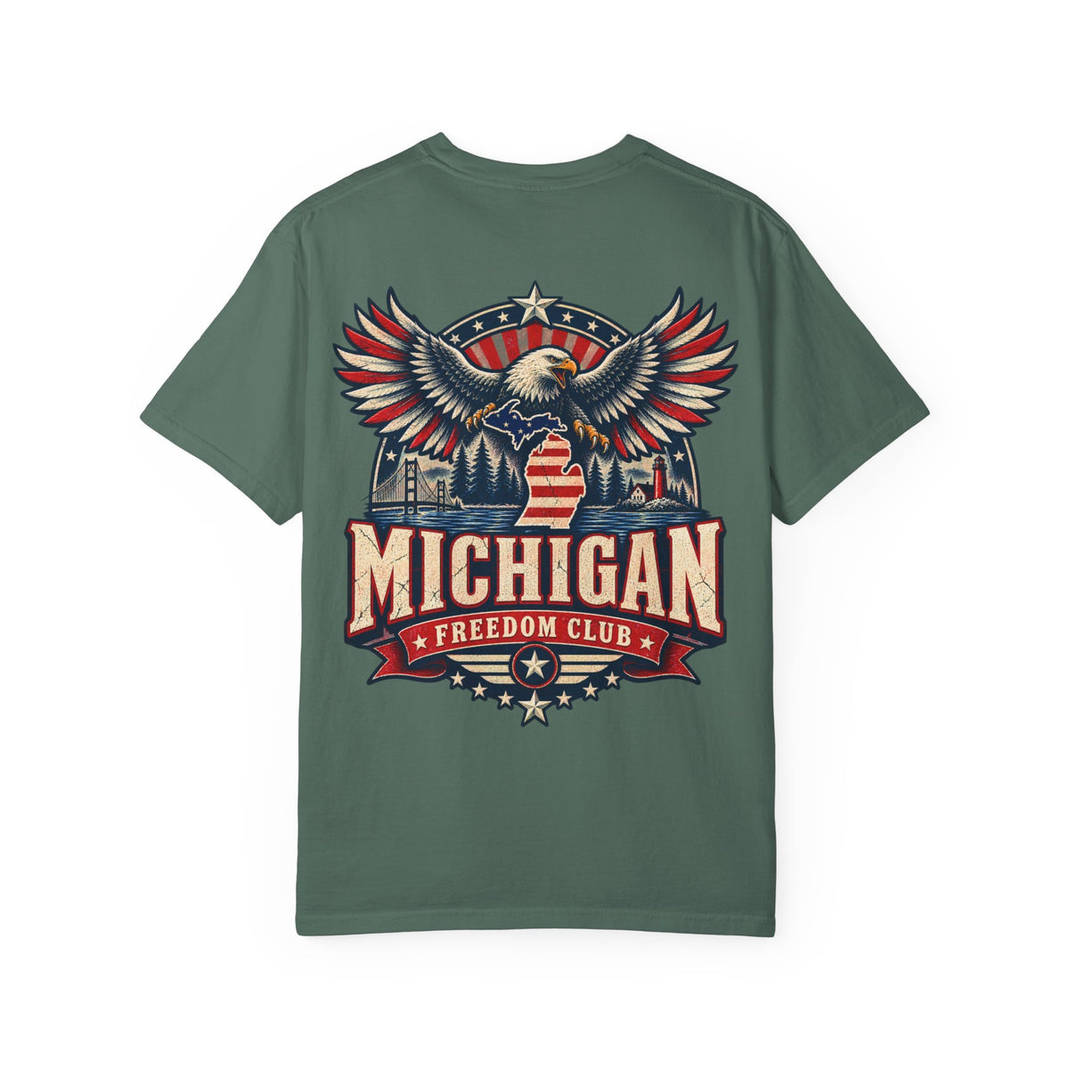 Michigan Freedom Club Unisex Comfort Color 1717 Streetwear Graphic Tee