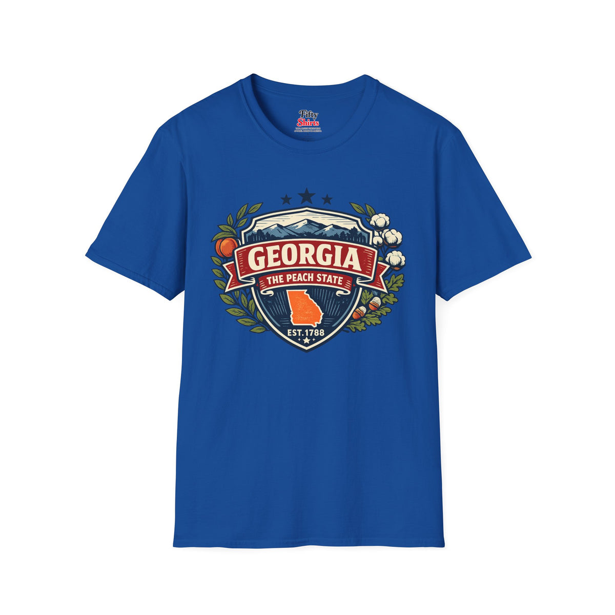 Georgia Heritage Badge Unisex Softstyle T Shirt State Pride Graphic Tee Collections FS03
