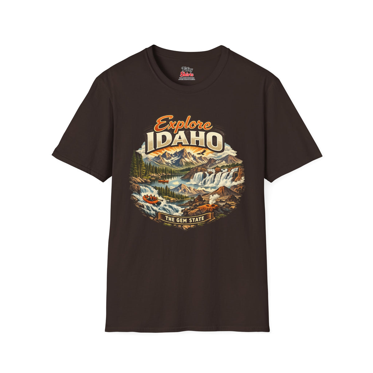 Explore Idaho Unisex Softstyle T Shirt State Pride Graphic Tee Collections FS03