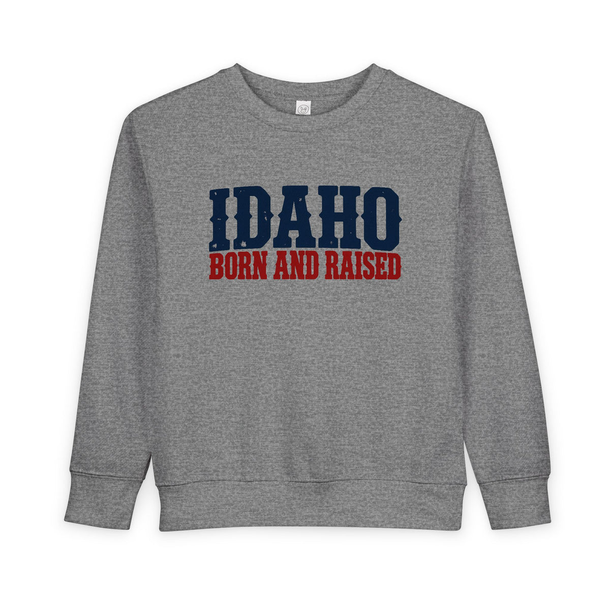 Idaho Born and Raised Rugged Western Unisex Toddler Sweatshirt