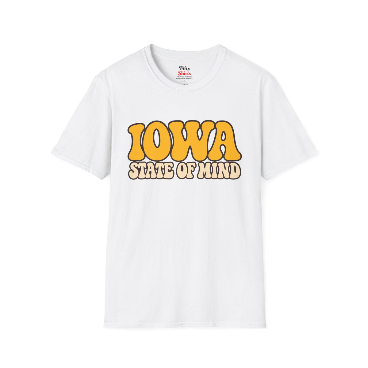 Iowa State of Mind Unisex Softstyle T Shirt State Name Graphic Tee