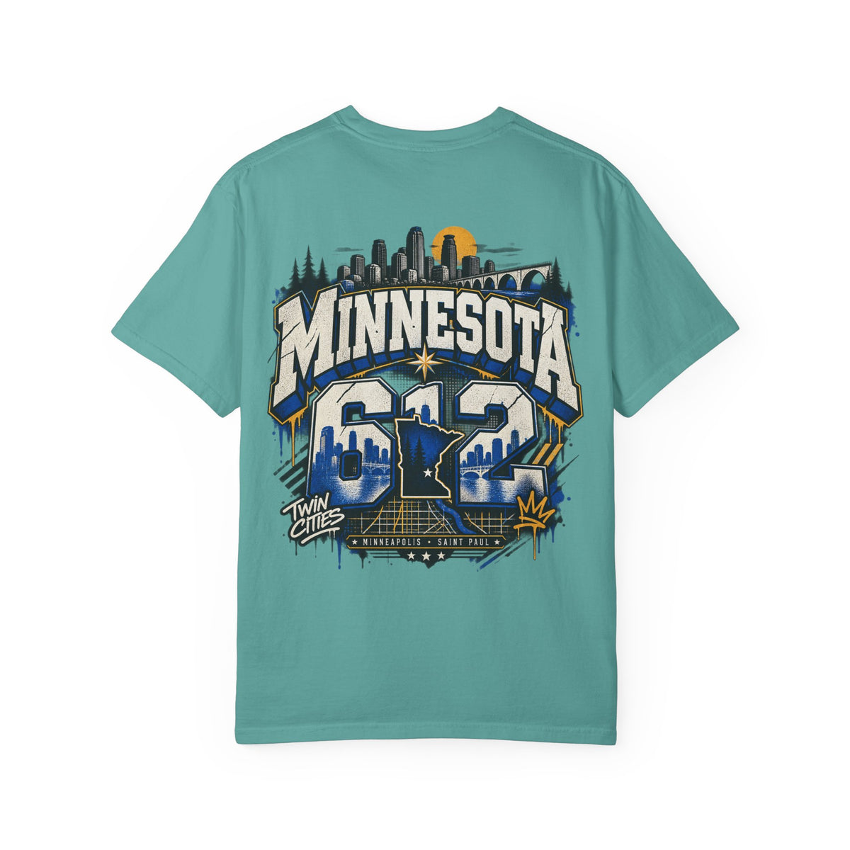 Minnesota 612 Unisex Comfort Color 1717 Streetwear Graphic Tee