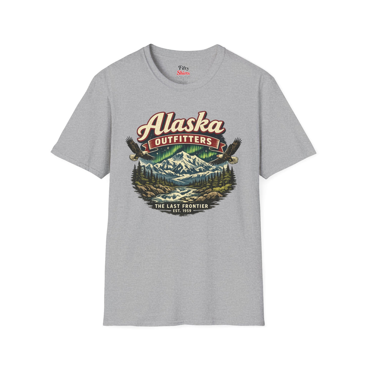 Alaska Outfitters Unisex Softstyle T Shirt State Pride Graphic Tee Collections FS03