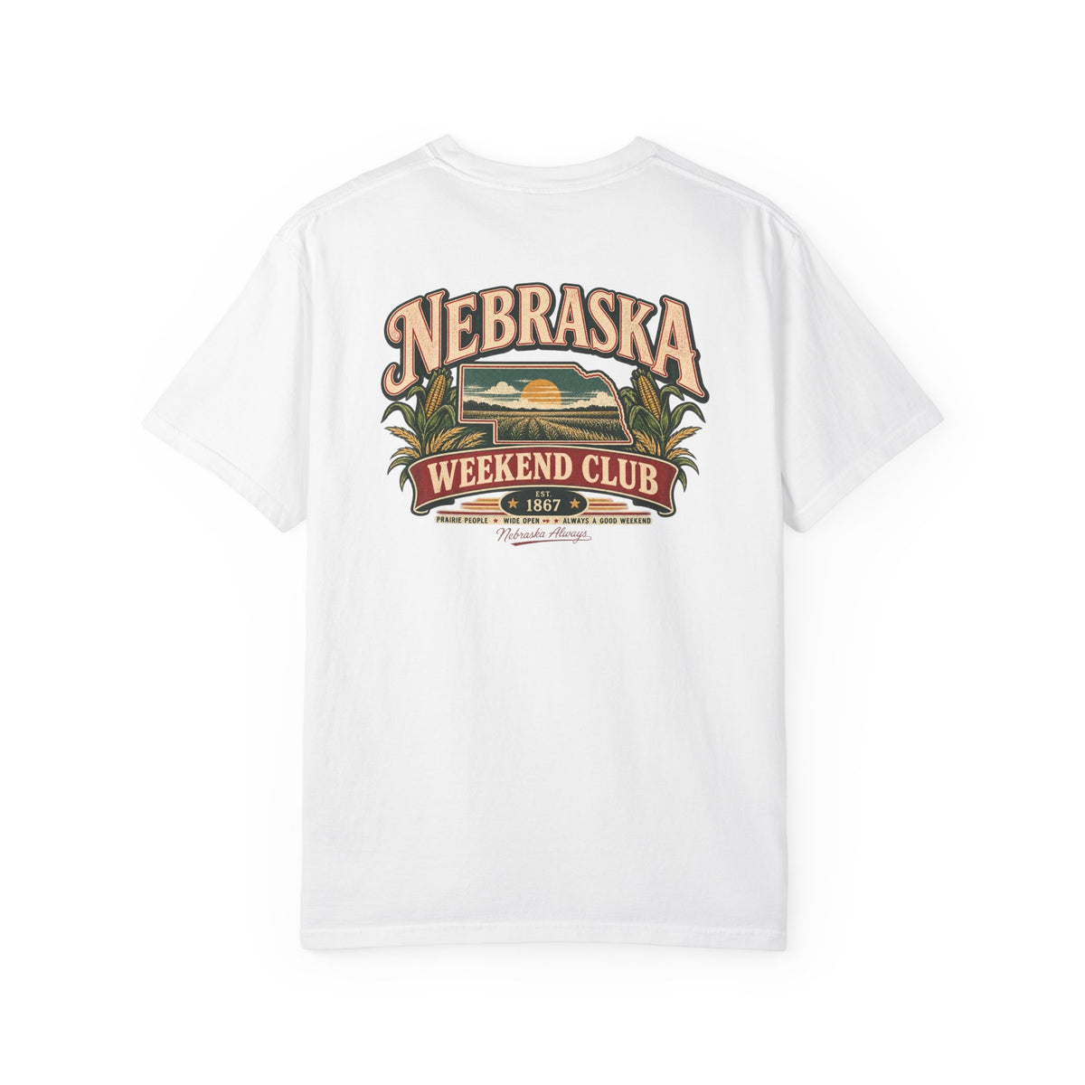 Nebraska Weekend Club Unisex Comfort Color 1717 Streetwear Graphic Tee