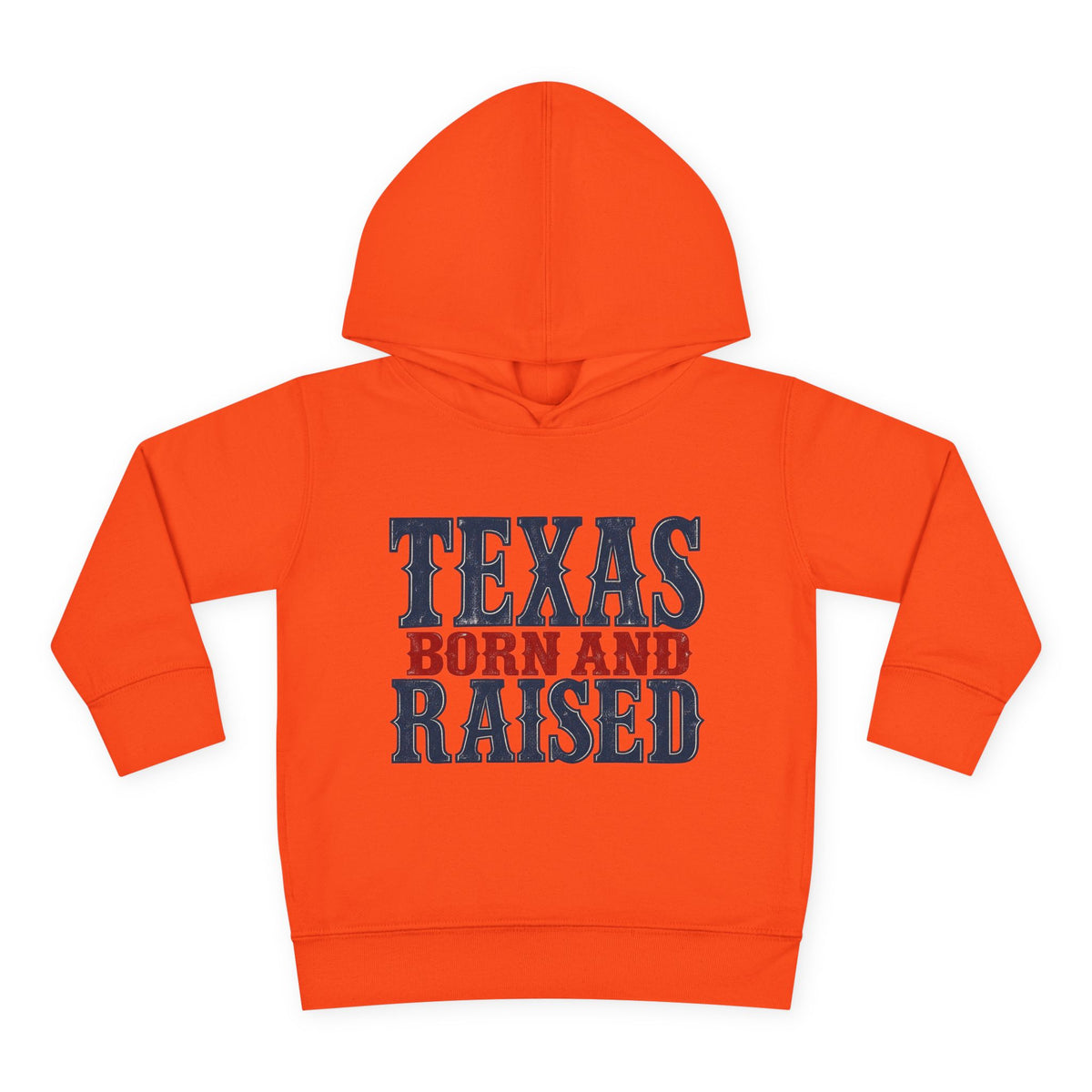 Texas Born and Raised Classic Heritage Unisex Toddler Pullover Fleece Hoodie