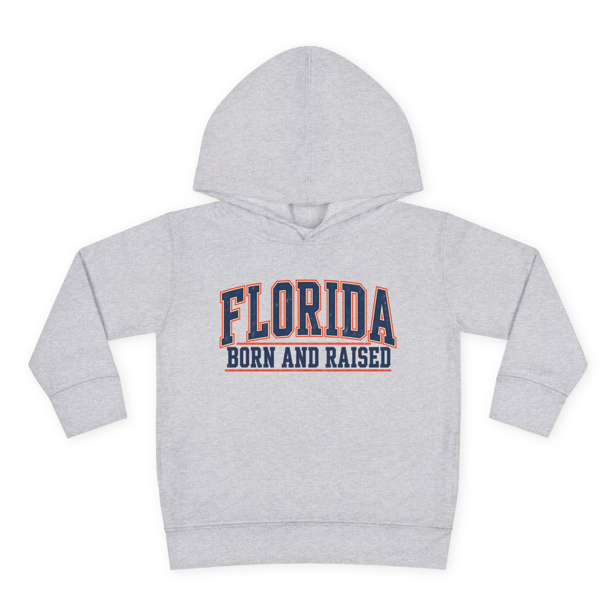 Florida Born and Raised Old-School Athletic Unisex Toddler Pullover Fleece Hoodie