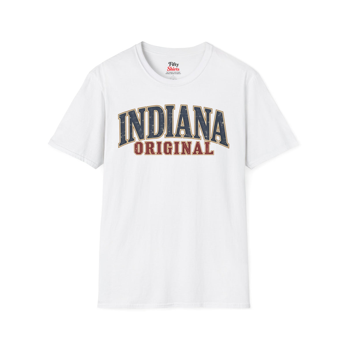 Indiana Original Unisex Softstyle T Shirt State Name Graphic Tee