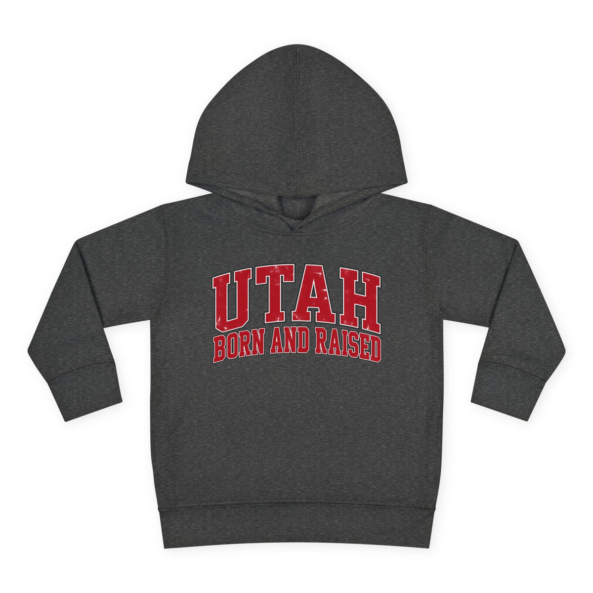 Utah Born and Raised Collegiate Classic Unisex Toddler Pullover Fleece Hoodie