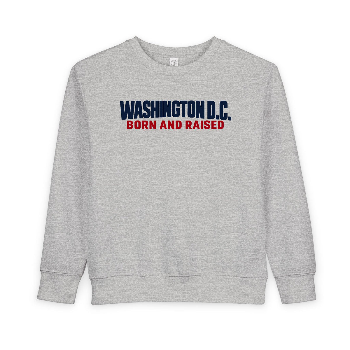 Washington DC Born and Raised Minimal Modern Unisex Toddler Sweatshirt