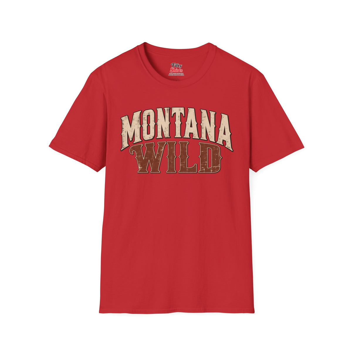 Montana Wild Unisex Softstyle T Shirt State Name Graphic Tee