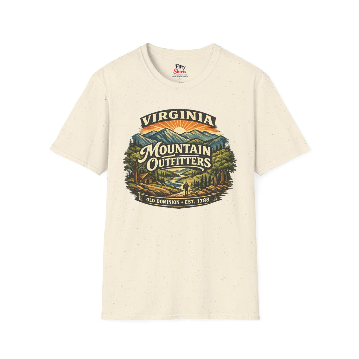 Virginia Mountain Outfitters Unisex Softstyle T Shirt State Pride Graphic Tee Collections FS03