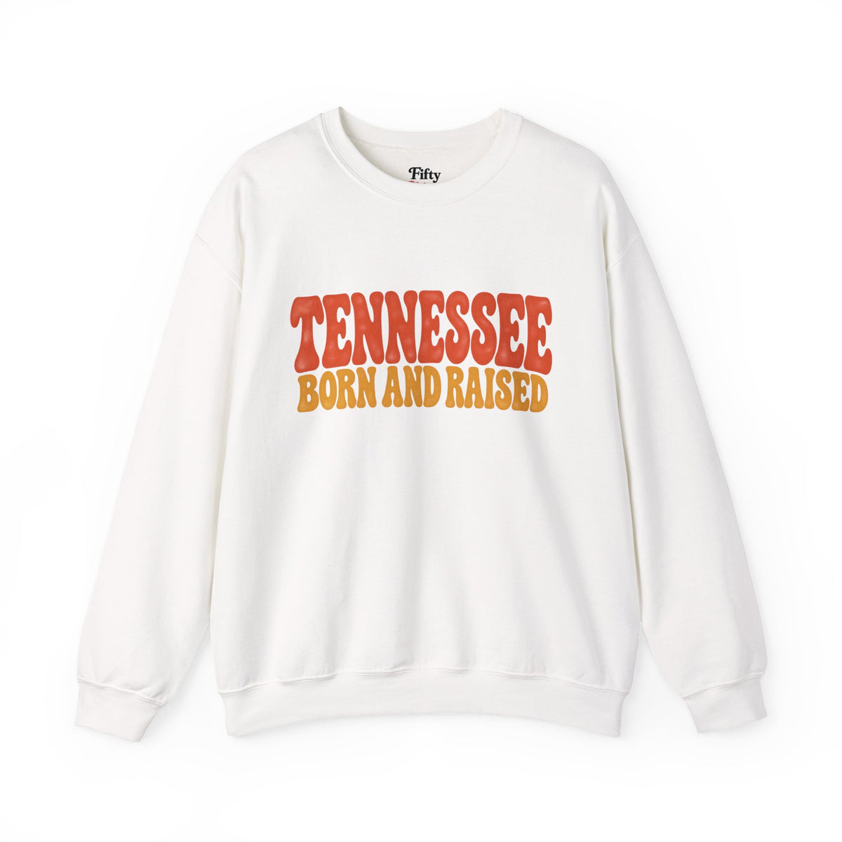 Tennessee Born and Raised Retro 1970s Unisex Sweatshirt Graphic