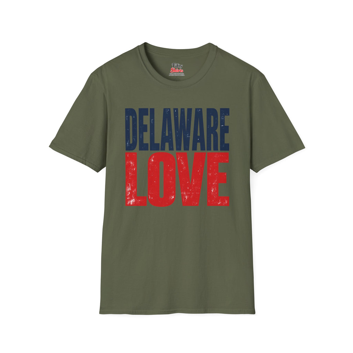 Delaware Love Unisex Softstyle T Shirt State Name Graphic Tee