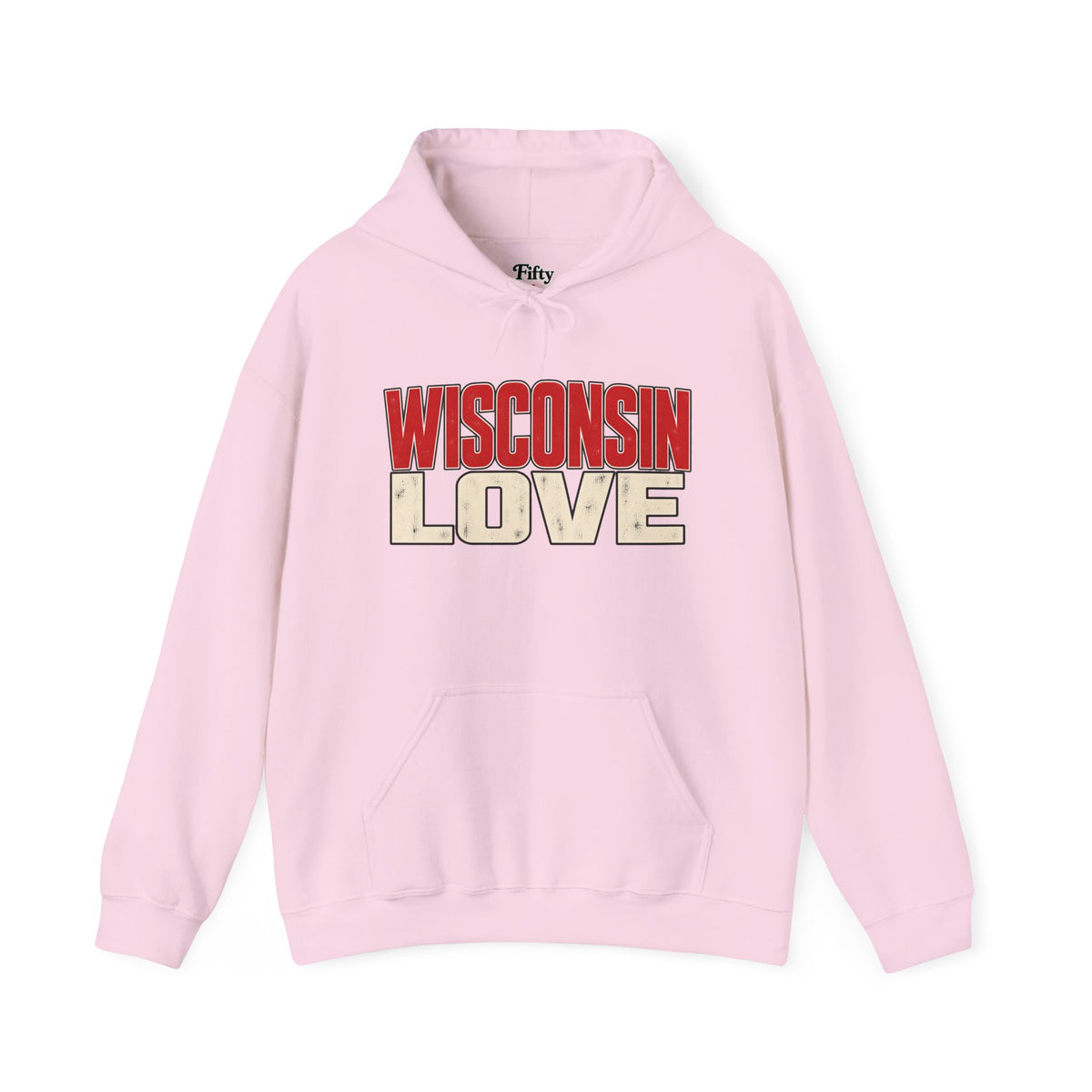 Wisconsin Love Unisex Hoodie State Name Graphic