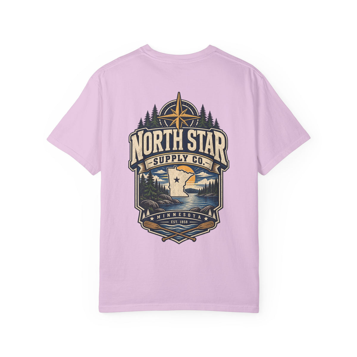 Minnesota North Star Supply Co. Unisex Comfort Color 1717 Streetwear Graphic Tee