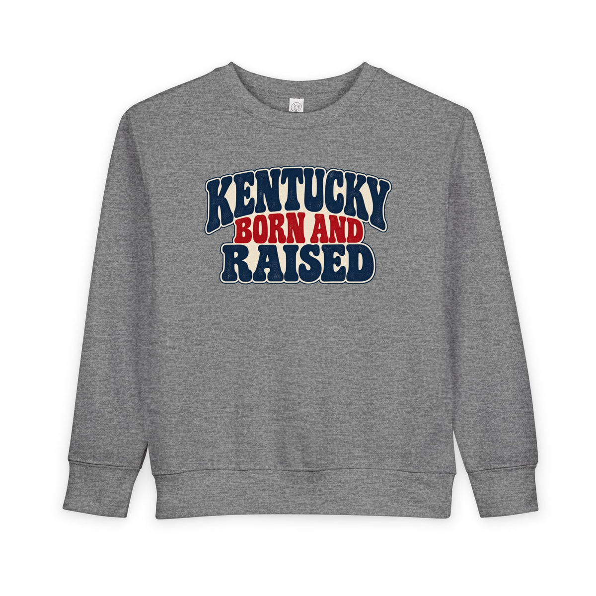 Kentucky Born and Raised Retro 1970s Unisex Toddler Sweatshirt