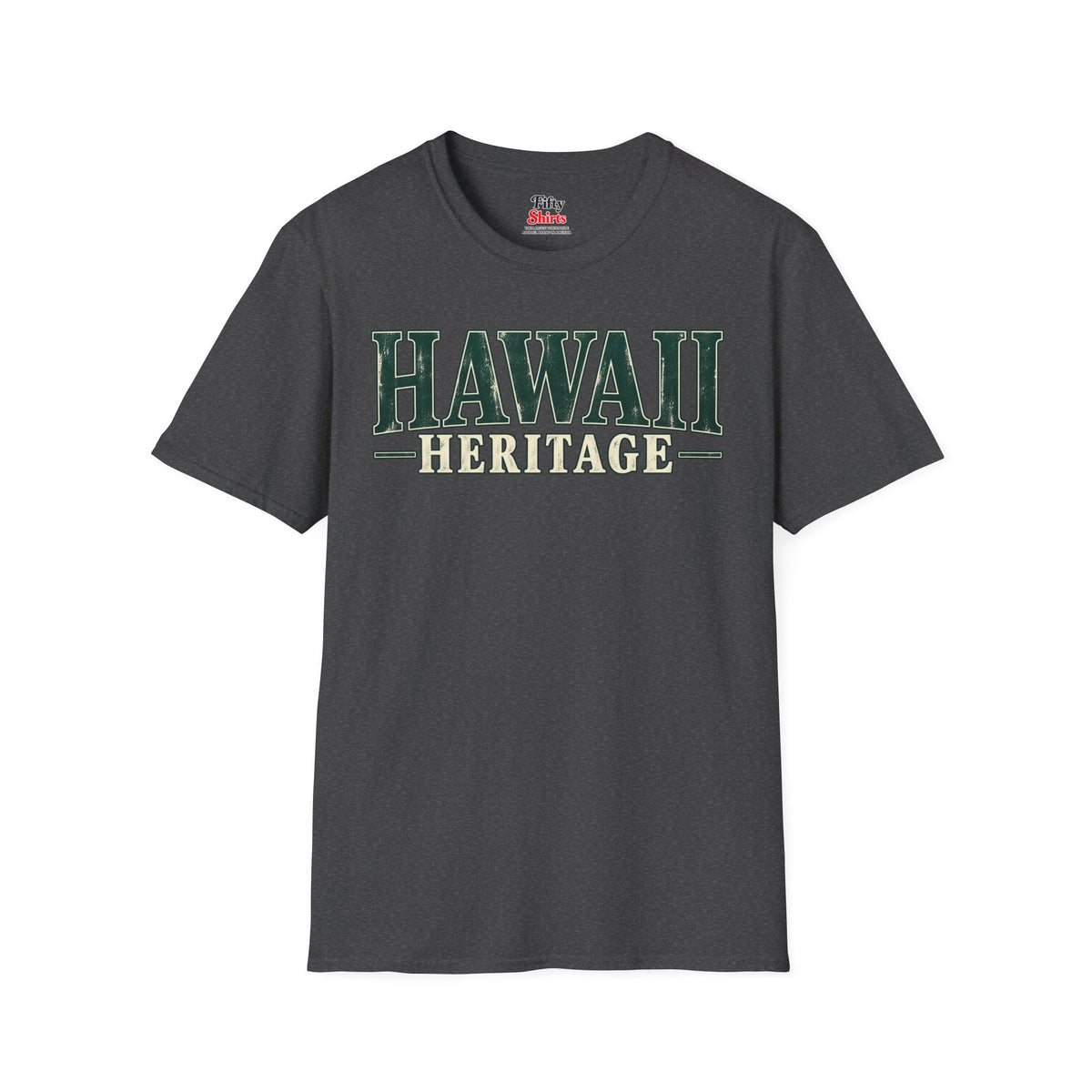 Hawaii Heritage Unisex Softstyle T Shirt State Name Graphic Tee