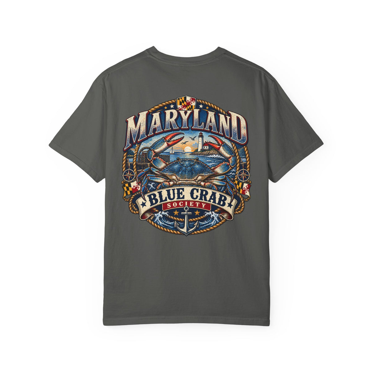 Maryland Blue Crab Society Unisex Comfort Color 1717 Streetwear Graphic Tee