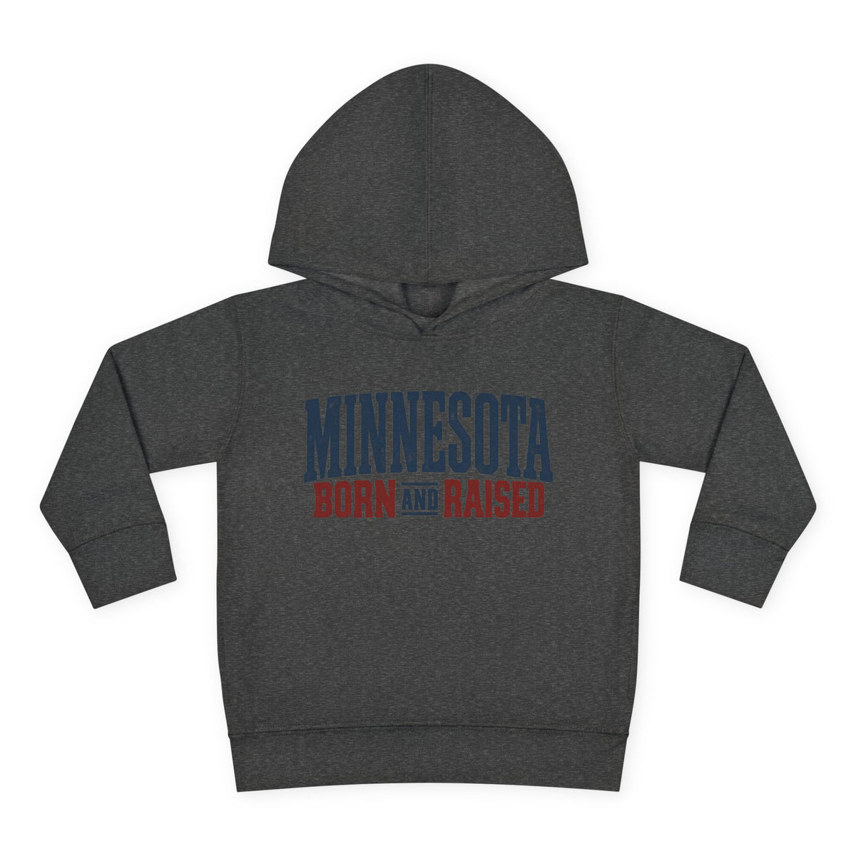 Minnesota Born and Raised Rustic Americana Unisex Toddler Pullover Fleece Hoodie