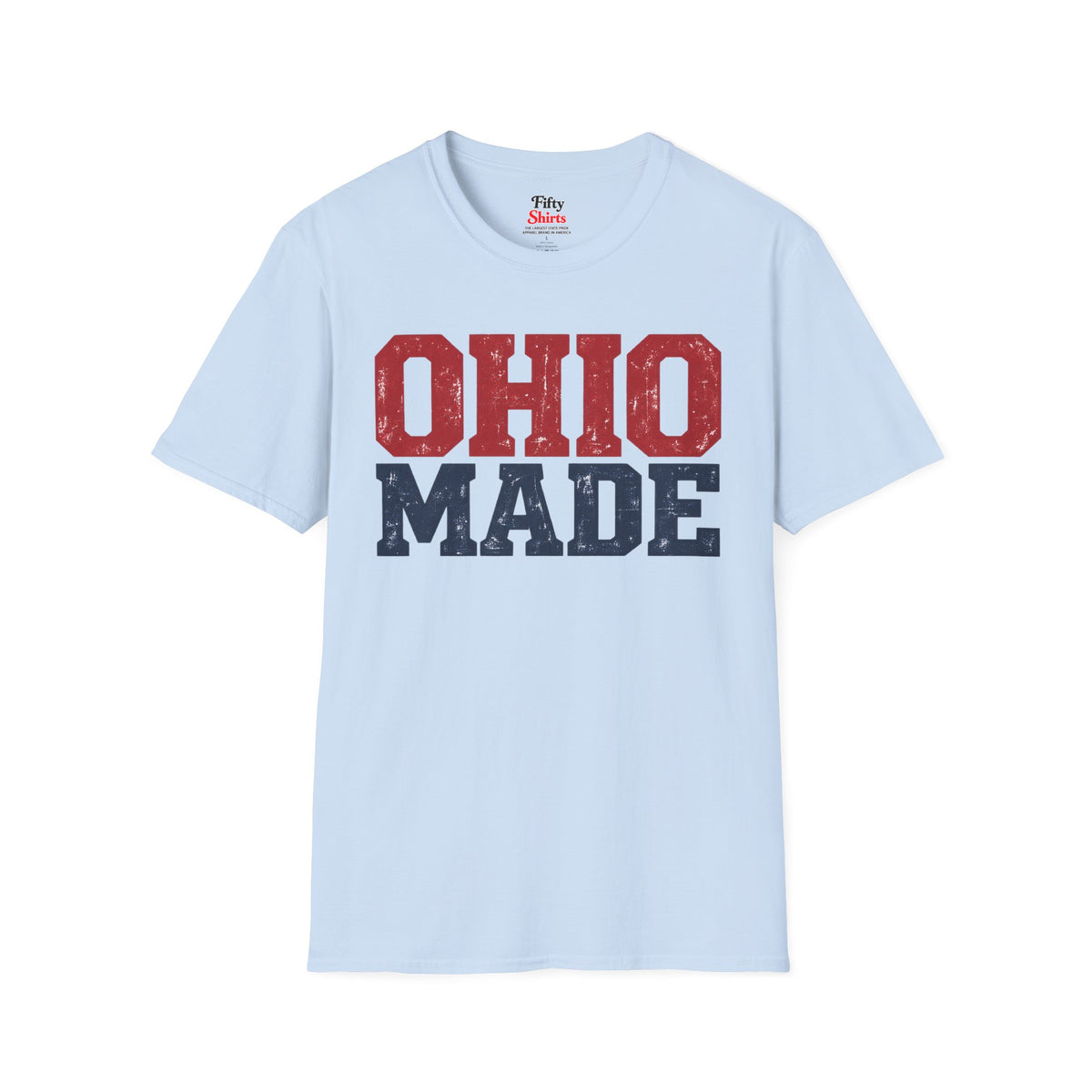 Ohio Made Unisex Softstyle T Shirt State Name Graphic Tee