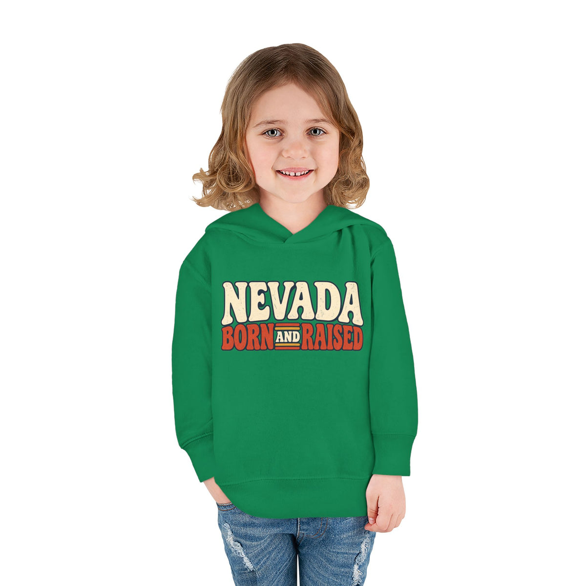 Nevada Born and Raised Retro 1970s Desert Unisex Toddler Pullover Fleece Hoodie