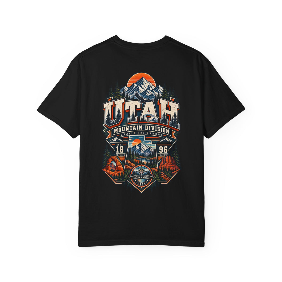 Utah Mountain Division Unisex Comfort Color 1717 Streetwear Graphic Tee