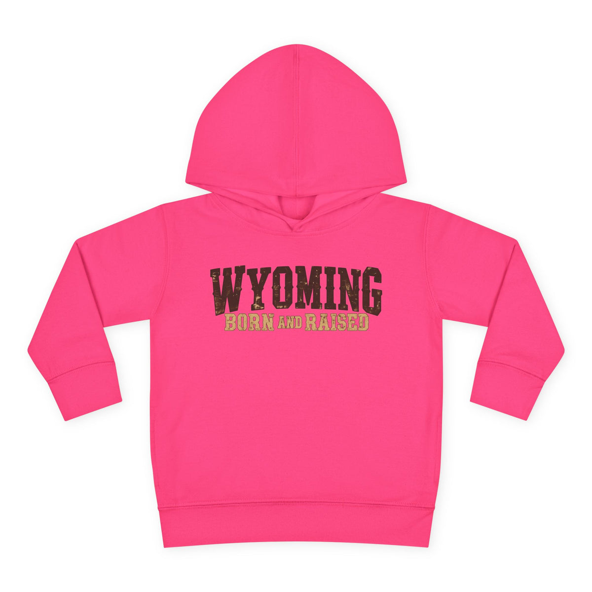 Wyoming Born and Raised Cowboy Heritage Unisex Toddler Pullover Fleece Hoodie