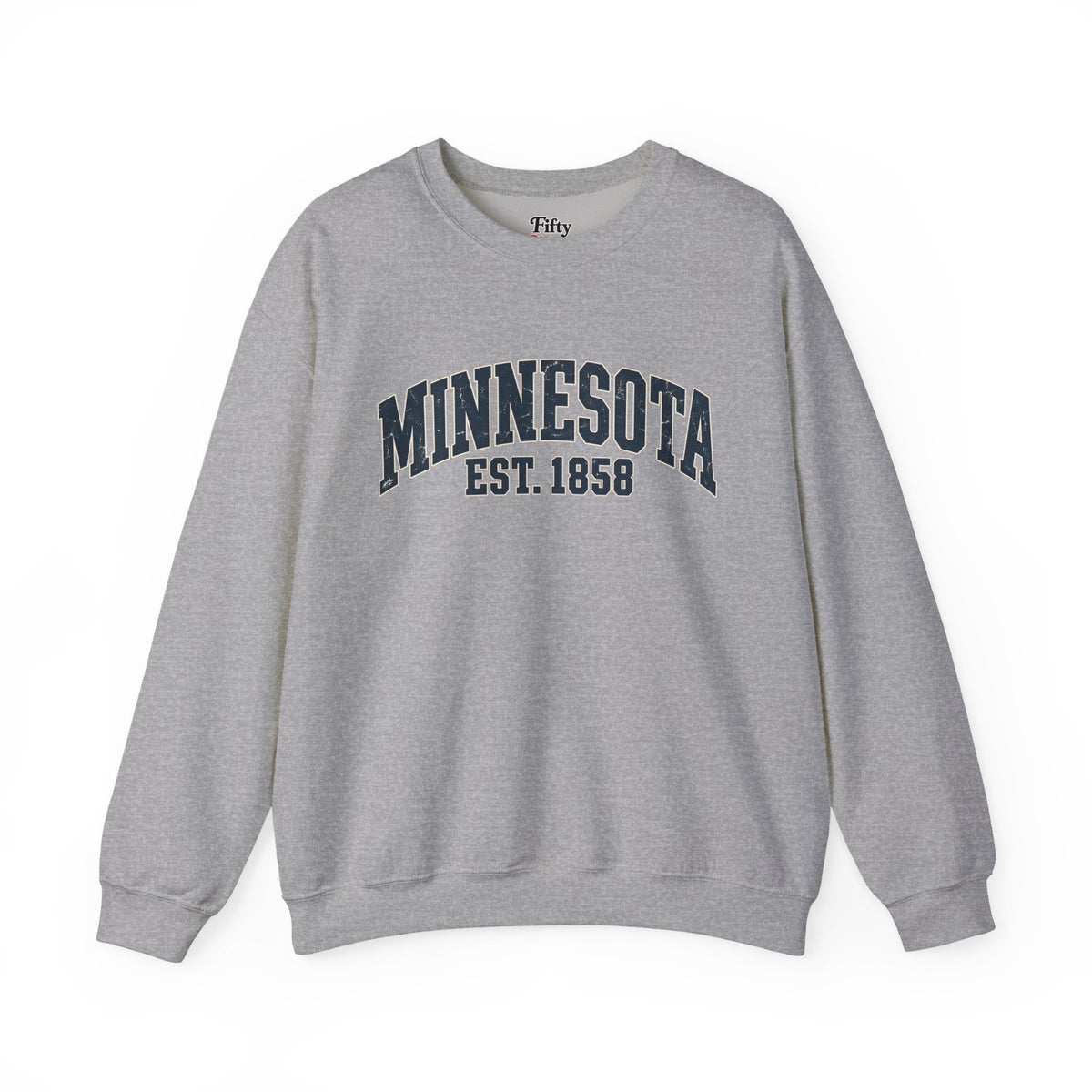 Minnesota Est 1858 Unisex Crewneck Sweatshirt State Name Graphic